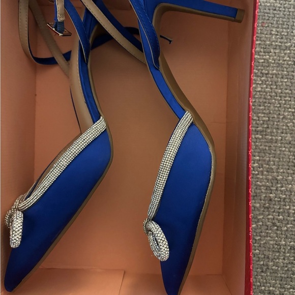 Kelly & Katie Blaken Satin Rhinestone Heels – Size 9.5 - Picture 4 of 8
